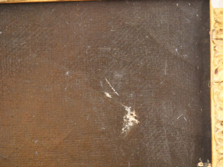 Victorine CAVALIE. "Portrait d'homme au jabot". Huile sur toile, signé