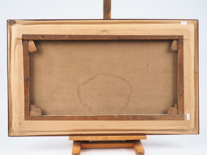 A. LECOCQ. "Beyrouth". Huile sur toile, signée en bas à gauche et daté