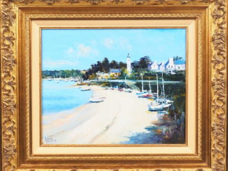 Vente aux enchères Alain LUCE. "Marine". Huile sur toile, signée en bas à gauche et titré