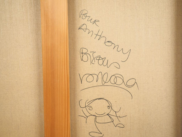 MISS VAN. "Poupette". Huile sur toile, signée en bas à gauche et dédic