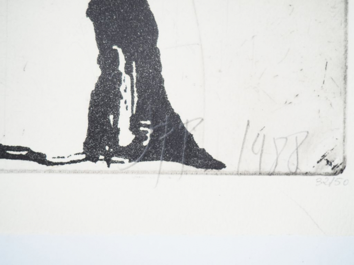 Jean-pierre PINCEMIN.  "Arbres" 2 eaux-fortes, signées en bas à droite