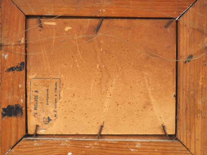 PROCHESKA. "Paysage orientaliste". Huile sur carton, signée en bas à d