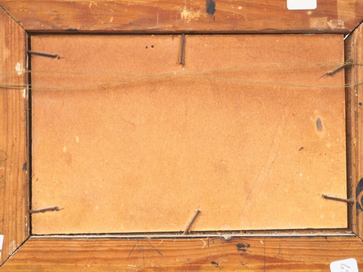 PROCHESKA. "Le souk en bas des remparts". Huile sur carton, signées en