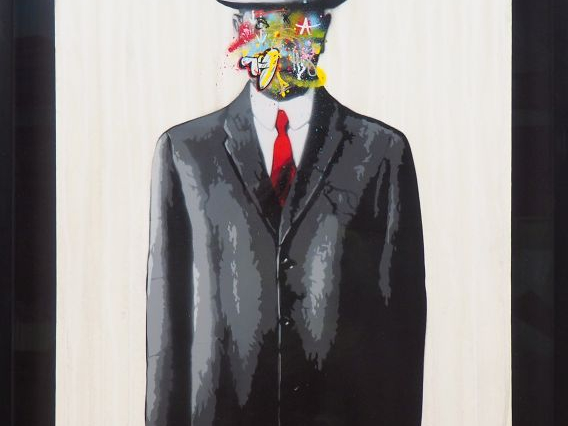 Martin WHATSON. "Son of a man". Huile sur toile, signée en bas à droit