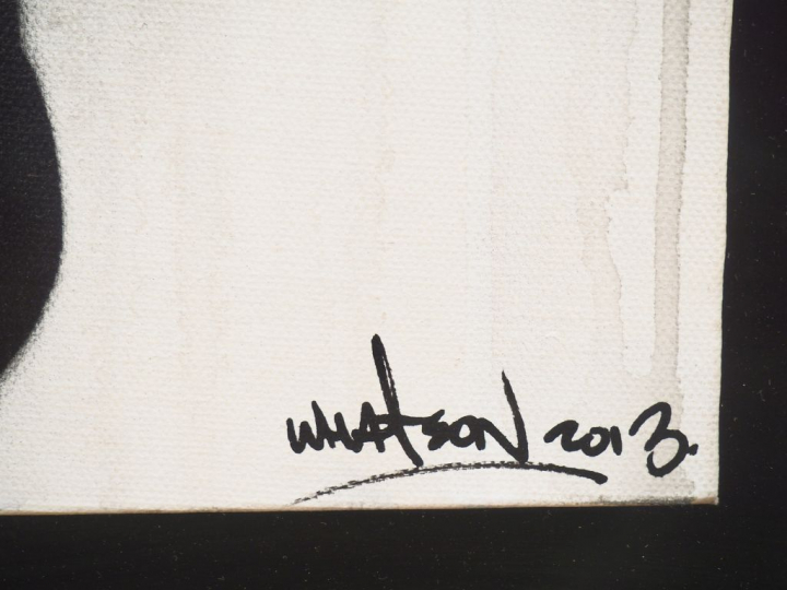 Martin WHATSON. "Son of a man". Huile sur toile, signée en bas à droit