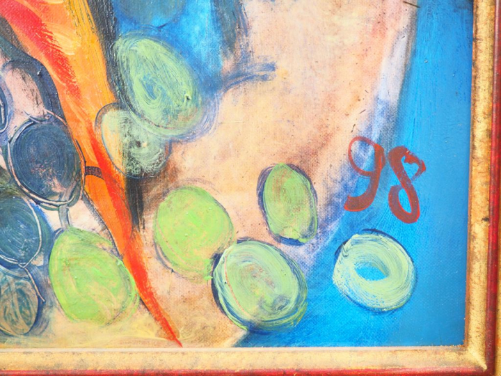 RAYA-SORKIN. "L'amour de la mer". Huile sur toile, signée en bas à gau