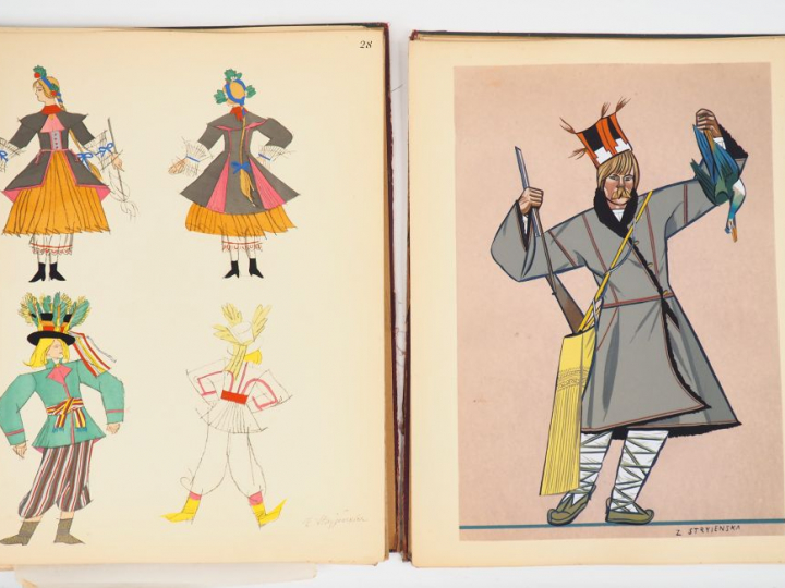 Zofia STRYJENSKA. "Polish peasant costumes". Album contenant 40 planch