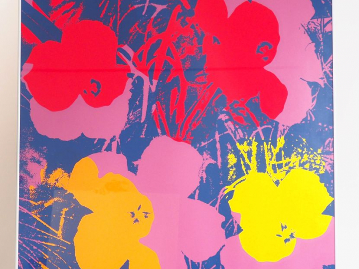 Andy WARHOL.  "Fleurs". Impression en couleur. Published by Sunday by 