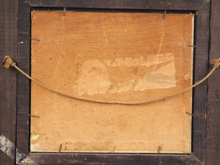 PROCHESKA. "Paysage d'Afrique du nord". Huile sur carton, signée en ba