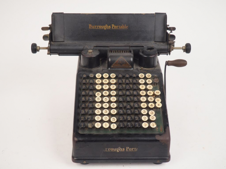 GLOGOWSKY   Co. Burroughs portable, machine à écrire.