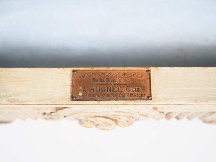 Mobilier de chambre à coucher Napoléon III de style Louis XVI en bois 