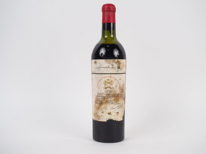 1 BOUTEILLE CHÂTEAU MOUTON ROTHSCHILD 1er GCC PAUILLAC - 1950 - MEP/EA