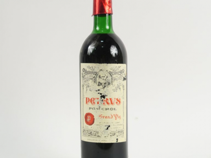 1 BOUTEILLE CHÂTEAU PÉTRUS POMEROL - 1973 - LB/EA/CAPS DÉCOUPÉE/BOUCHO