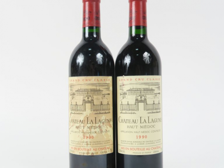 2 BOUTEILLES CHÂTEAU LA LAGUNE GCC HAUT MEDOC - 1990 - 1 ET
