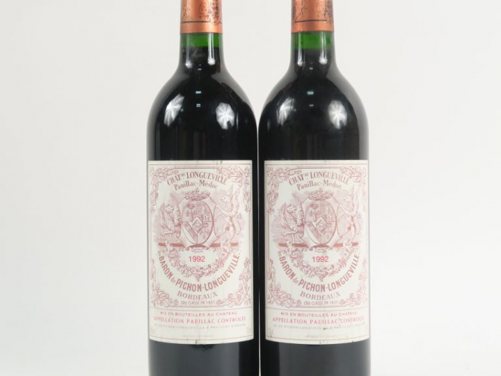 2 BOUTEILLES CHÂTEAU BARON PICHON DE LONGUEVILLE GCC PAUILLAC - 1992