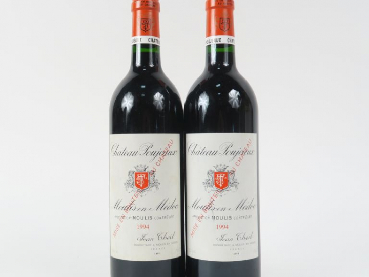 2 BOUTEILLES CHÂTEAU POUJEAUX MOULIS - 1994