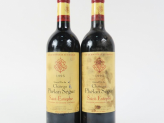 Vente aux enchères 2 BOUTEILLES CHÂTEAU PHELAN SEGUR ST ESTEPHE - 1995 - 1 ET