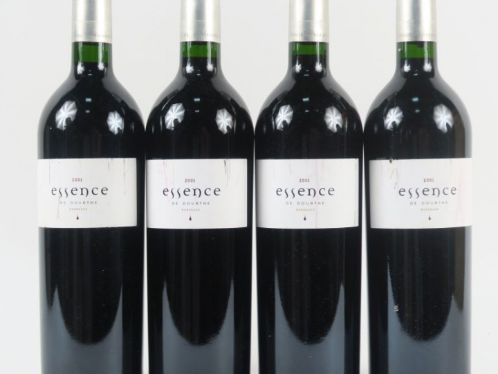 4 BOUTEILLES ESSENCE DE DOURTHE BORDEAUX - 2001