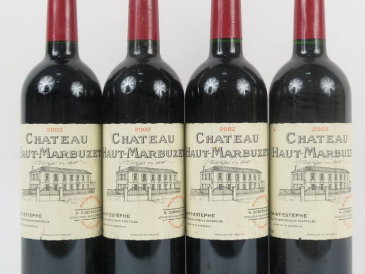 4 BOUTEILLES CHÂTEAU HAUT MARBUZET SAINT ESTÈPHE - 2002