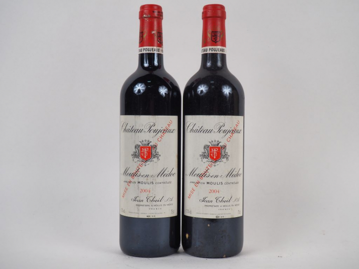 2 BOUTEILLES CHÂTEAU POUJEAUX MOULIS - 2004
