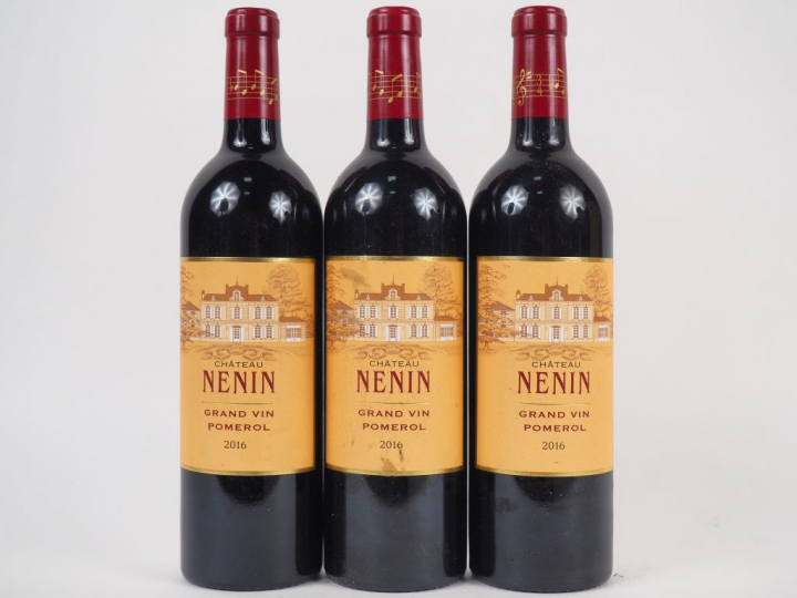 3 BOUTEILLES CHÂTEAU NÉNIN POMEROL - 2016