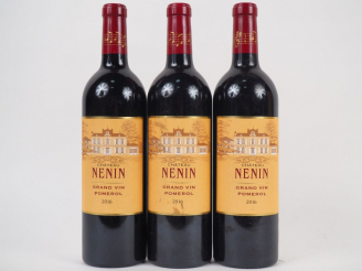 Vente aux enchères 3 BOUTEILLES CHÂTEAU NÉNIN POMEROL - 2016