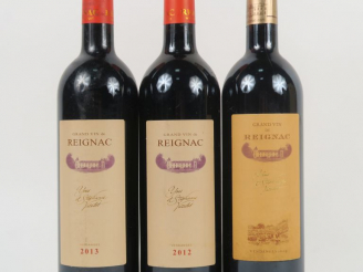 Vente aux enchères 3 BOUTEILLES GRAND VIN DE REIGNAC BORDEAUX SUPÉRIEUR : 2009 - 2012 - 2