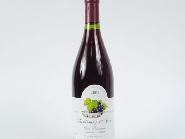 1 BOUTEILLE SANTENAY 1er CRU 'CLOS ROUSSEAU' CLAUDINE CHERRIER - 2001