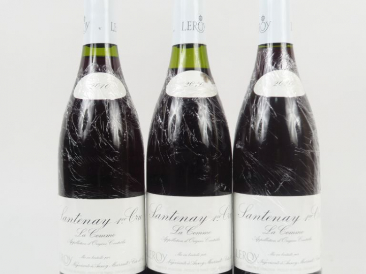 3 BOUTEILLES SANTENAY 1er CRU 'LA COMME' LEROY - 2010