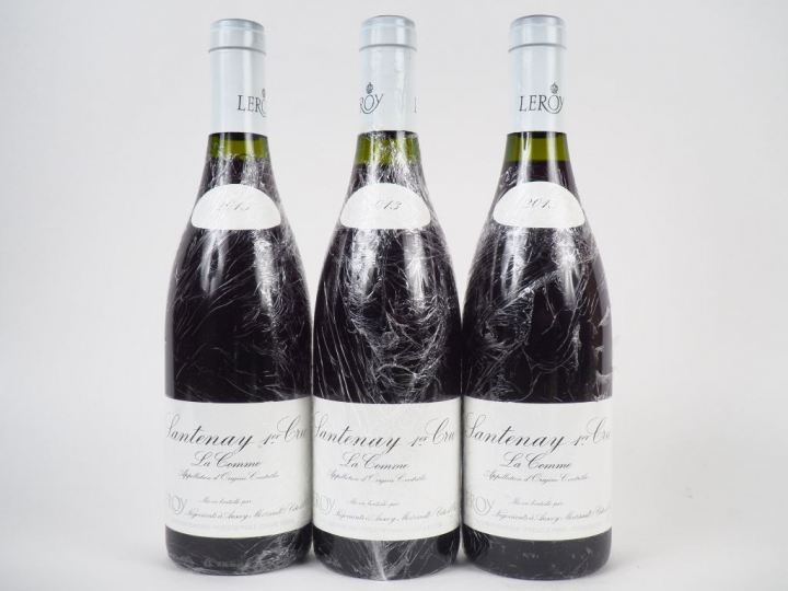 3 BOUTEILLES SANTENAY 1er CRU 'LA COMME' LEROY - 2013