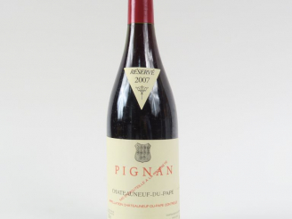 Vente aux enchères 1 BOUTEILLE CHÂTEAUNEUF DU PAPE PIGNAN - 2007