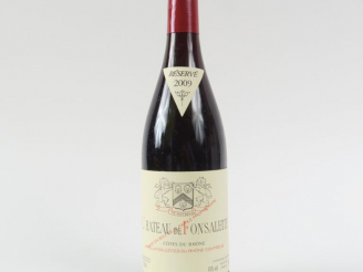 Vente aux enchères 1 BOUTEILLE CÔTES DU RHÔNE CHÂTEAU DE FONSALETTE - 2009