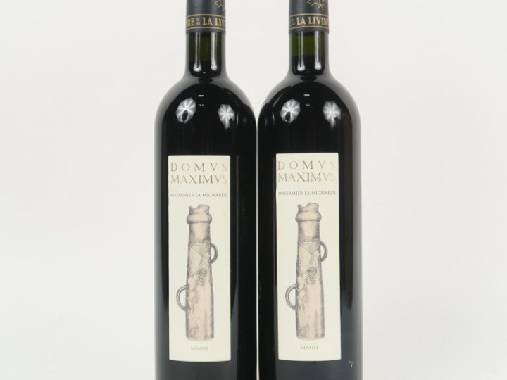 2 BOUTEILLES LA LIVINIÈRE 'DOMUS MAXIMUS' - 2003