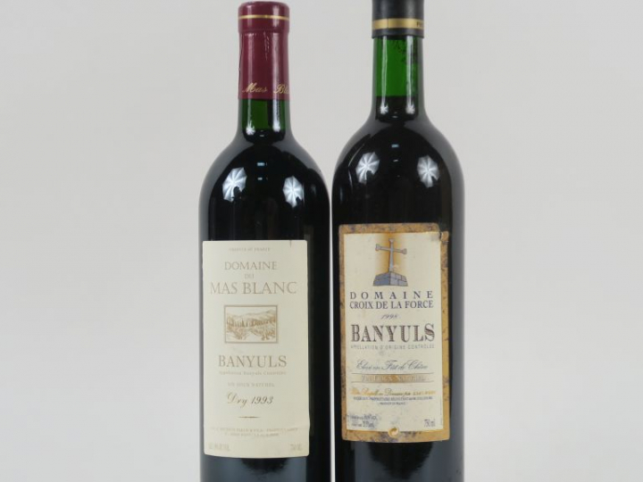 2 BOUTEILLES BANYULS : 1 DOMAINE DE CROIX DE LA FORCE 1998 - 1 DOMAINE