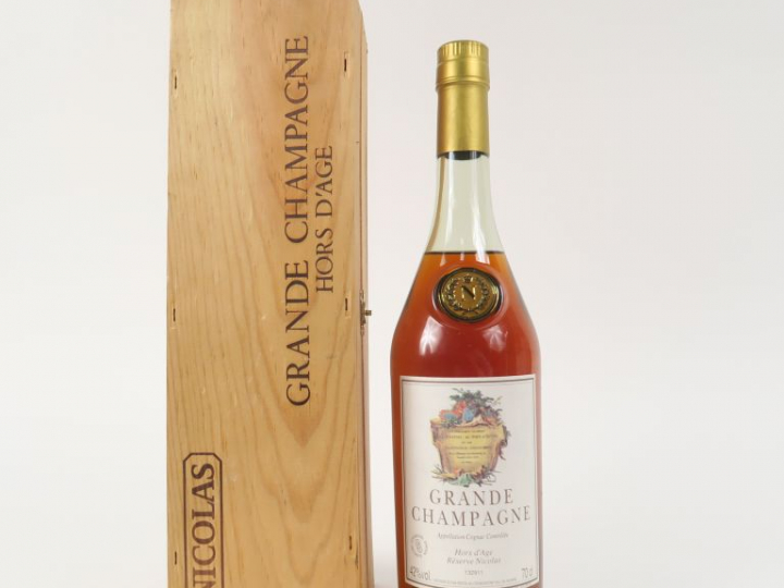 1 BOUTEILLE GRANDE CHAMPAGNE 'HORS D'ÂGE' RÉSERVE NICOLAS 42° - COFFRE