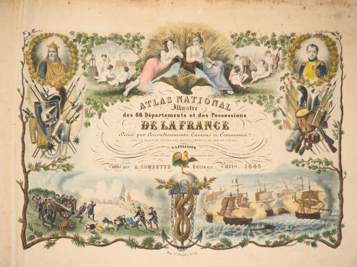 [ATLAS]. LEVASSEUR (V.). ATLAS NATIONAL ILLUSTRÉ des 86 départements e