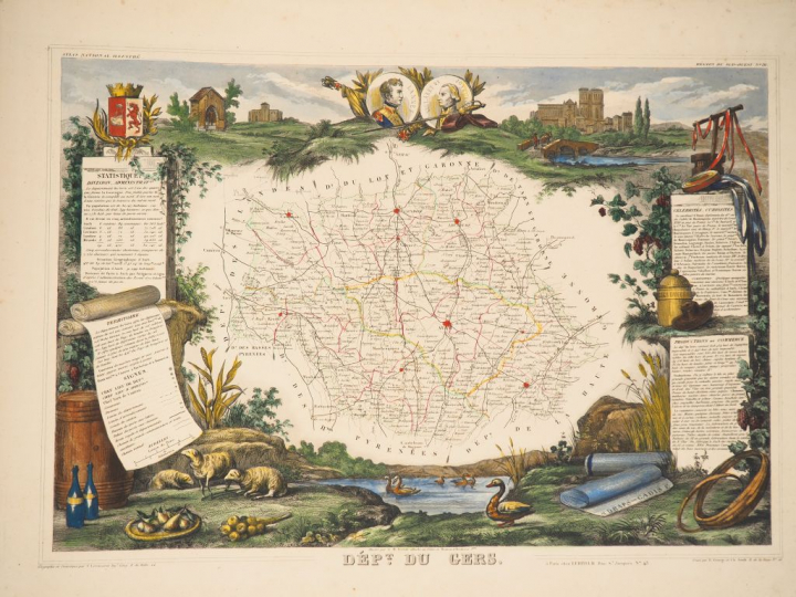 [ATLAS]. LEVASSEUR (V.). ATLAS NATIONAL ILLUSTRÉ des 86 départements e