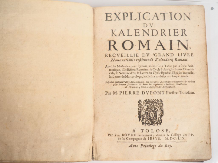DUPONT (Pierre). EXPLICATION DU KALENDRIER ROMAIN, recueillie du Grand