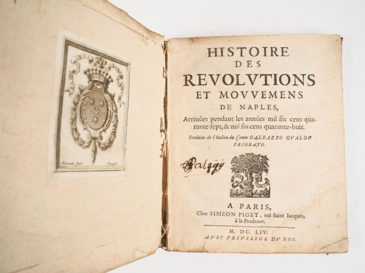 GUALDO PRIORATO (Comte Galeazzo). HISTOIRE DES RÉVOLUTIONS ET MOUVEMEN