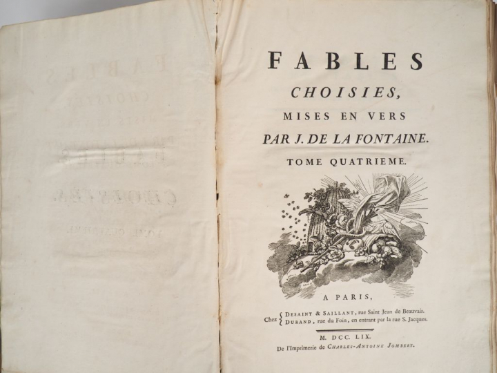 LA FONTAINE. FABLES CHOISIES, mises en vers. Paris, Desaint et Saillan