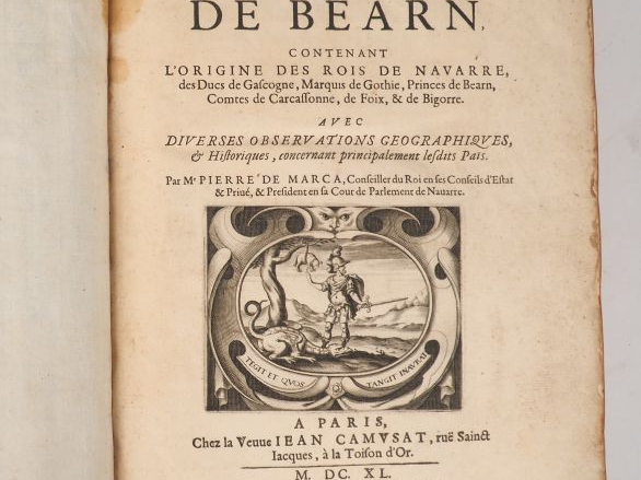 MARCA (P. de). HISTOIRE DE BÉARN, contenant l'histoire des rois de Nav