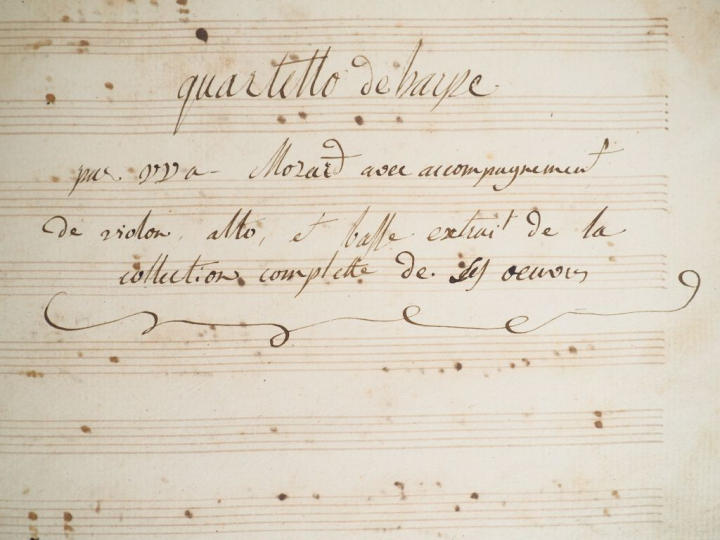 [MUSIQUE]. MANUSCRIT de partitions calligraphiées à l’encre noire sur 