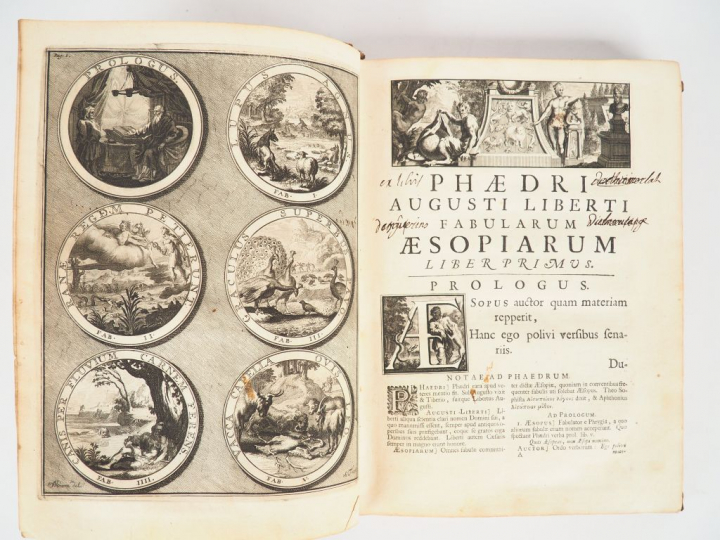 PHÈDRE. FABULARUM AESOPIARUM LIBRI V. Amsterdam, Fr. Halmae, 1701. In-