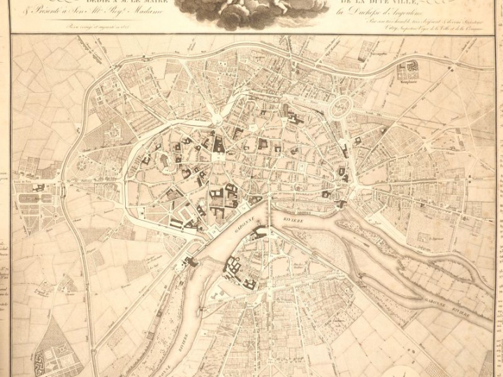 TOULOUSE]. VITRY (J.). PLAN DE LA VILLE ET FAUBOURGS DE TOULOUSE sur l