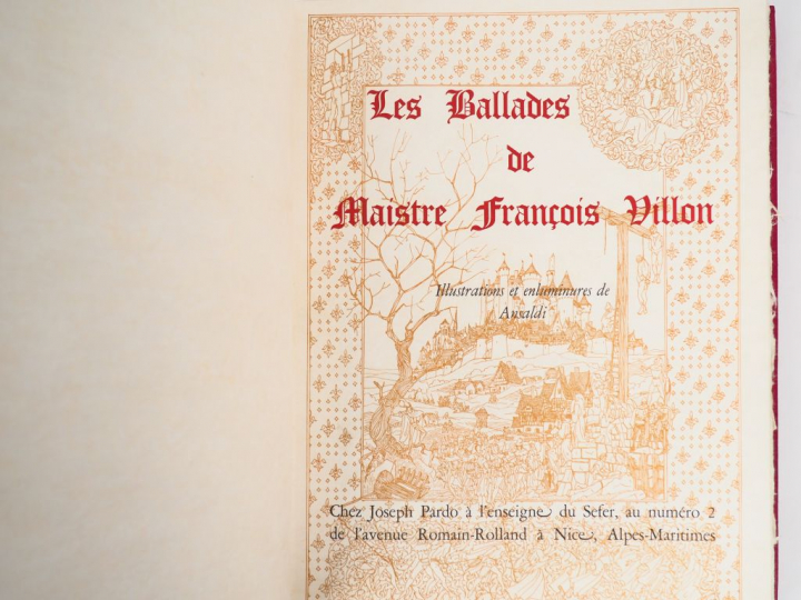VILLON (F.).	LES BALLADES DE MAISTRE FRANÇOIS VILLON. Illustrations et