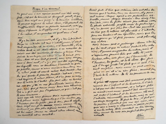 Vente aux enchères ALAIN (Émile-Auguste CHARTIER, dit) (1868-1951). MANUSCRIT AUTOGRAPHE 