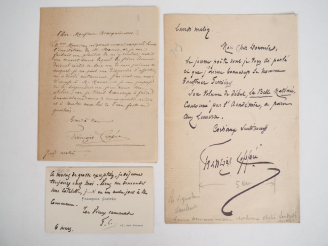 Vente aux enchères COPPÉE (François) (1842-1908). LETTRE AUTOGRAPHE signée adressée au pe