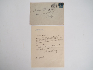 Vente aux enchères FRANCE (Anatole) (1844-1924). LETTRE AUTOGRAPHE signée. Une page sur u