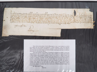 Vente aux enchères LOUIS Ier D’ANJOU (1339-1384). PIÈCE AUTOGRAPHE écrite en son nom,  si