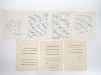 Vente aux enchères ROSTAND (Jean) (1894-1977). MANUSCRIT AUTOGRAPHE SIGNÉ + MOT AUTOGRAPH